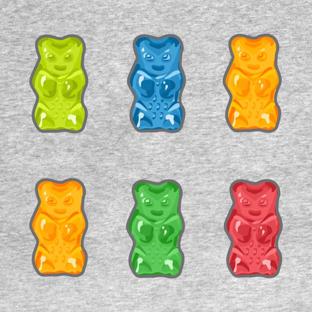 Colorful Gummy Bears by XOOXOO